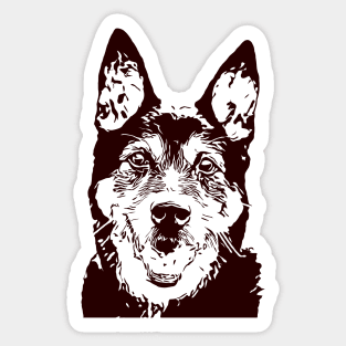 Dog Line Art Sticker